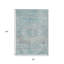 Tapis intérieur lavable 8 pi x 10 pi bleu ciel et rosé Medallion