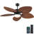 44"/52" Tropical plam Leaf Dimmable Ceiling Fan With Led Lights and Remote Control,Outdoor Waterproof Palm Leaf Ceiling Fan-746421004-746421005