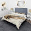 Ensemble de housse de couette en microfibre / polyester brun et noir-2083453312