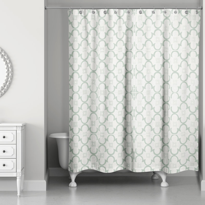 Rideau de douche simple Alondria, Vert