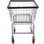 Chariot à linge en fil métallique, panier à linge en fil métallique de 2,5 boisseaux avec roulettes, chariot à linge métallique commercial de 21 po x 27 po x 27,5 po, cadre en acier avec finition chromée, roulettes de 4 pouces, chariot à panier en métal pour la lessive