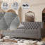 Canapé compact Mid-Century de 78,75 po, dossier capitonné et coussin à haute résilience pour des espaces polyvalents-871664238