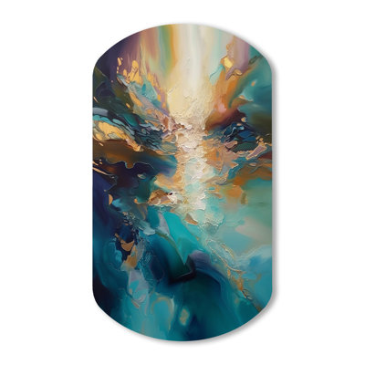 Osburn - Abstract Landscape Cylinder Shape Assymterical Metal Wall Art