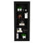 Bibliothèque avec design vertical et 5 tablettes de rangement, noir