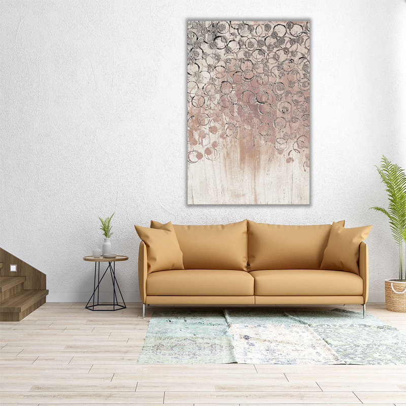 «Blush Drops 1», reproduction d'art sur toile, H 18 po x l 12 po
