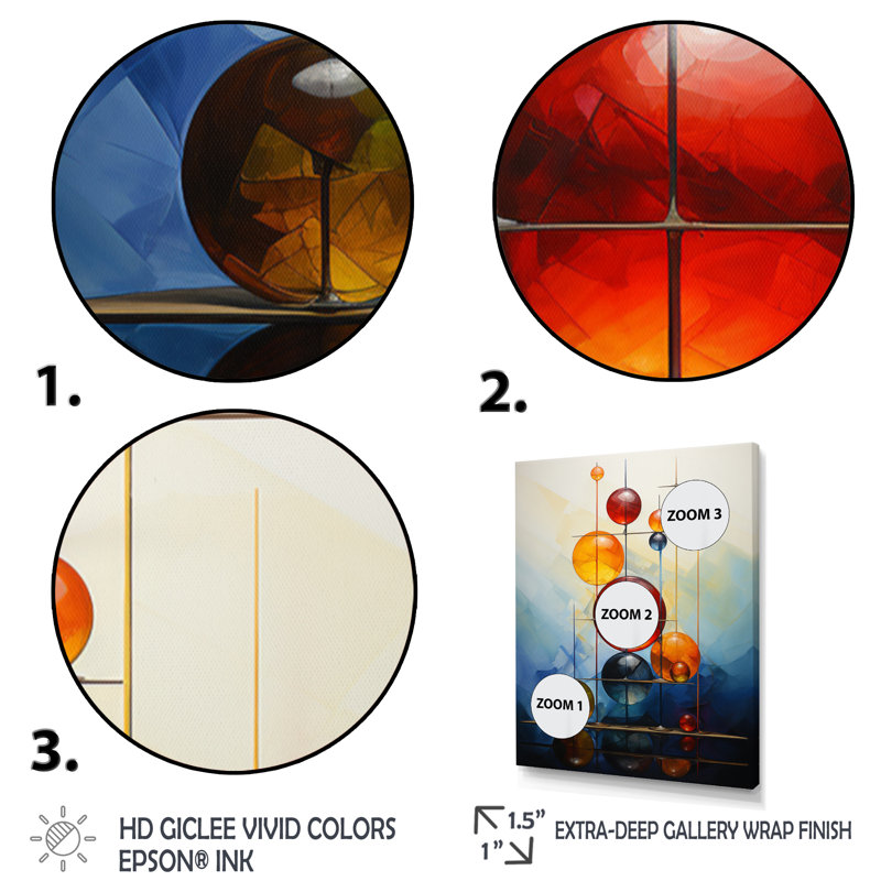 «Opt Art Harmonic Balance IV» sur toile, Cadre photo doré, H 32 po x l 16 po x P 1 po