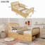 Structure de lit plateforme avec 2 tiroirs de rangement, lit en rotin pour enfants avec tête et pied de lit-634479129-634479109