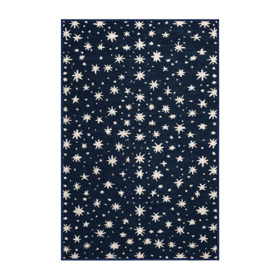 Machine Washable Space Gray Area Rug