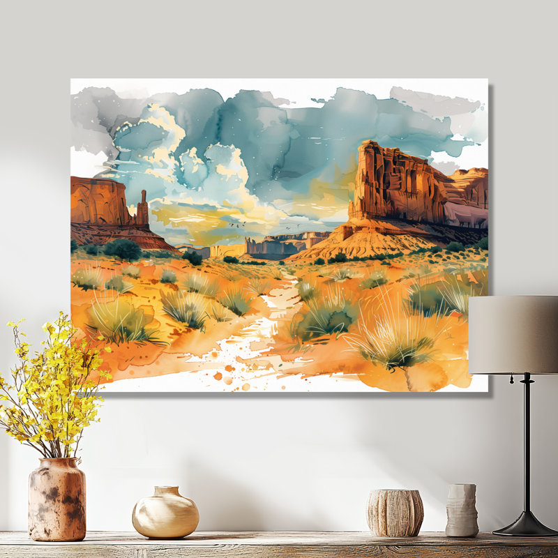 Marthella - Canyon, art mural sur toile, H 30 po x l 40 po x P 1,5 po, Toile tendue