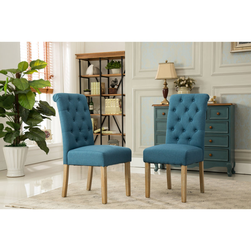 Chaises de salle à manger bleues, bois massif - magnifique chaise d'extérieur à 2 caractéristiques, Blue