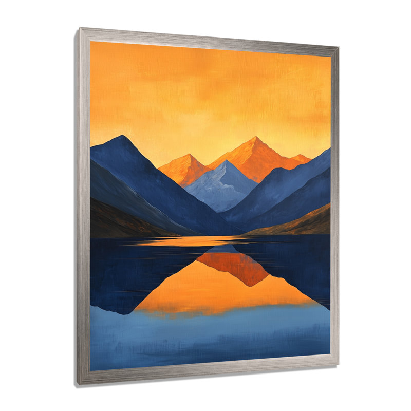 Genrikh - paysages, impressions sur toile, H 44 po x l 34 po, Picture Frame Print, Argent argent