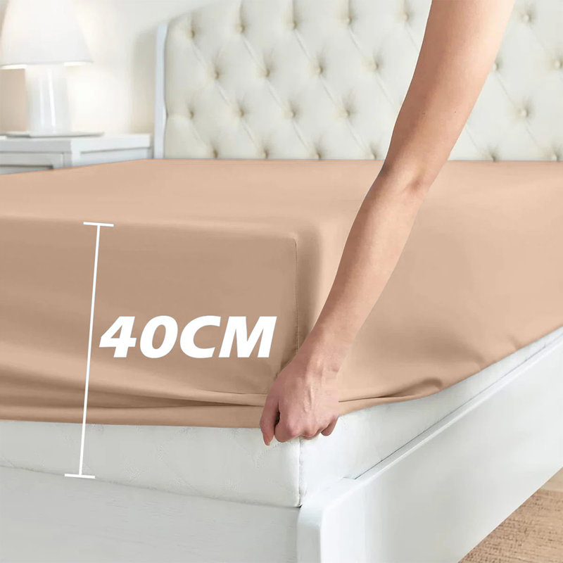 Ultra Soft 200 Thread Count Microfiber Fitted Sheet, Single (3'), Peach