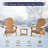 6-Piece Folding Adirondack Chair Set – All-Weather HDPE Outdoor Lounge Chairs with Cup Holders, Classic Firepit Seating for Patio, Backyard, Deck, or Garden-241080654