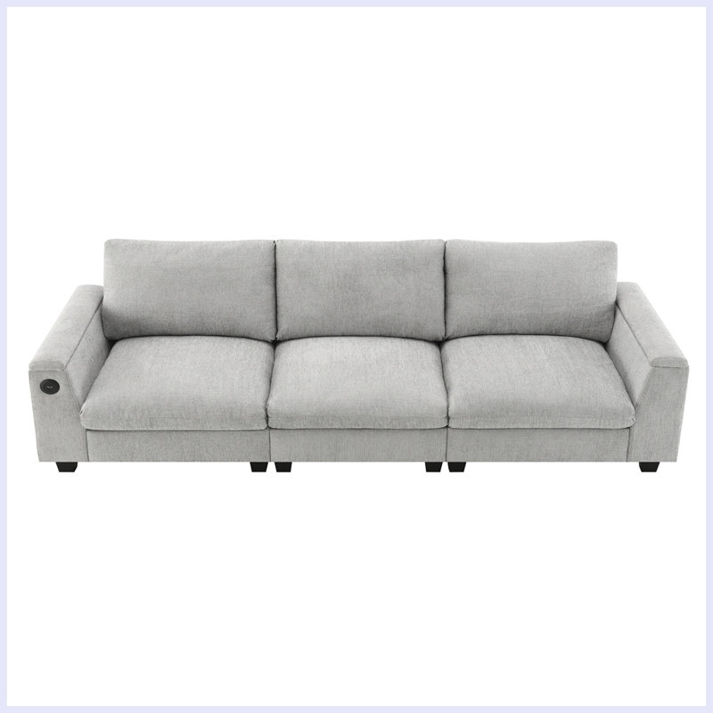 Canapé modulaire moderne avec haut-parleur Bluetooth, ensemble de canapé Comfy Cloud avec table rabattable pour le salon