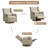 Drenna Tufted Upholstery Manual Swivel Glider Recliner-138498361
