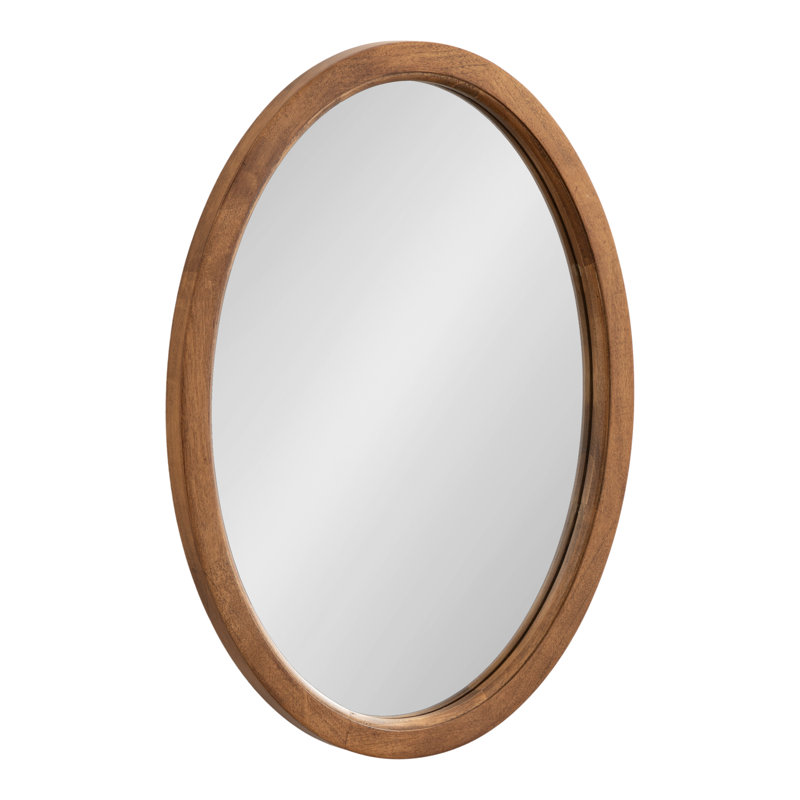 Brianna Wood Flat Mirror, 24" x 18", Rustic Brown