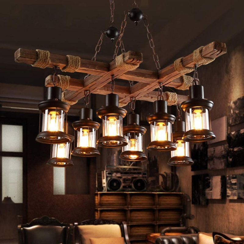 Luminaire suspendu à DEL 8 lumières pour îlot de cuisine Diallo