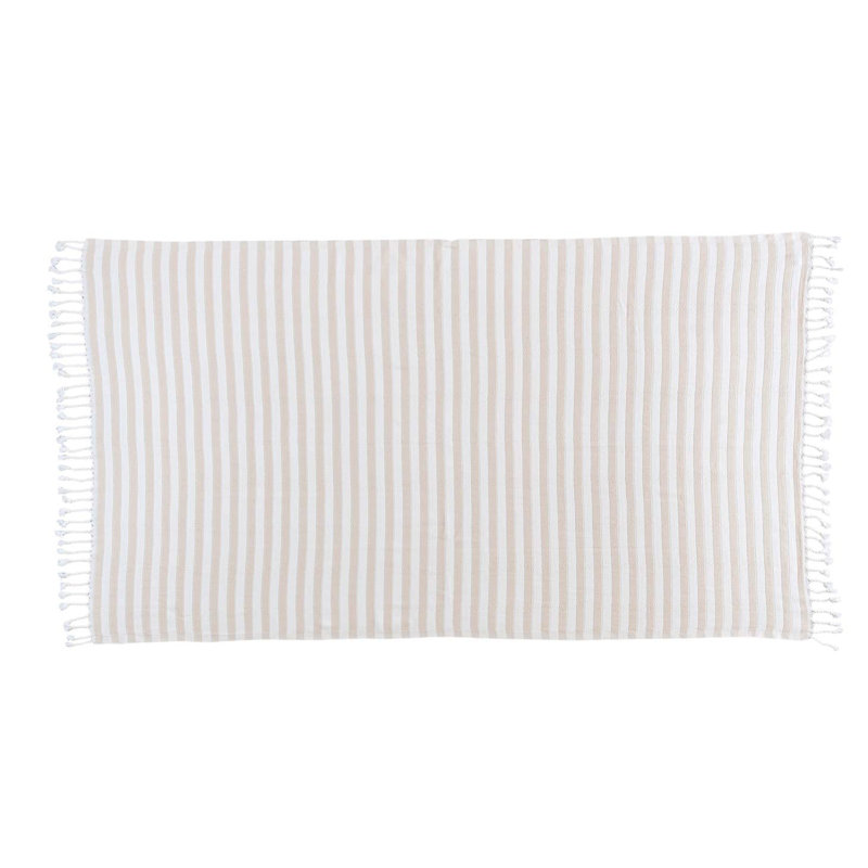 Serviette de bain Kafthan Gocek, Beige Zebra