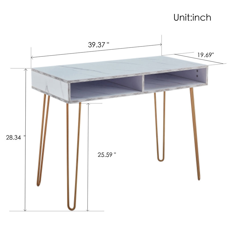 Dib Metal Base Writing Desk