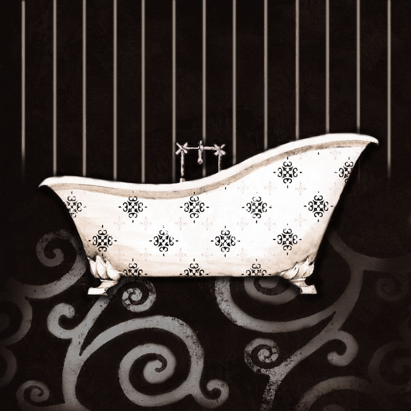 Toupe Swirl Bathtub I - Wrapped Canvas Painting, 91cm H x 91cm W x 3.8cm D
