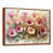 Toile avec cadre flottant brun