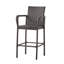 2 pièces - tabourets d'extérieur - durables et en métal, brun clair, paire moderne 45,64, H 45,64 po, siège brun-201330065