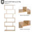 Crose 192cm H x 80cm W Geometric Bookcase-2096768193-2096768192