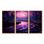 «Purple Forest River Enchanted Forest Sunset», ensemble d'impression d'art mural-108318970-108318976
