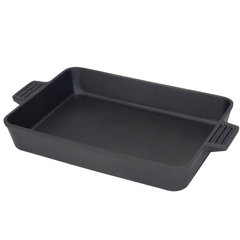 Bayou Classic Rectangle Cast Iron Baker Bakeware
