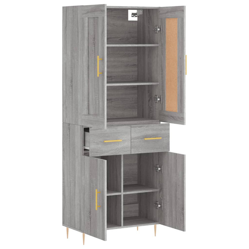 Plagido 69.5cm Sideboard, Grey Sonoma