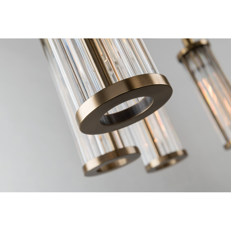 Marley 12 - Light Wagon Wheel Chandelier, Aged Brass