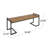 Patio Industrial Wood And Metal Bench-306227976