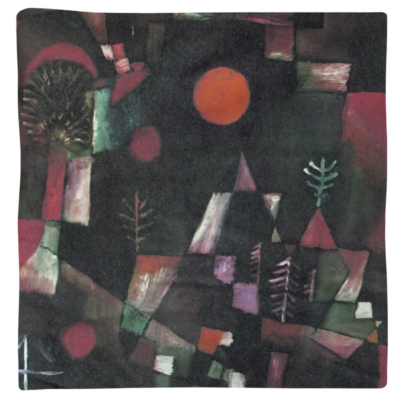 Paul Klee Cotton Square Napkin, Red