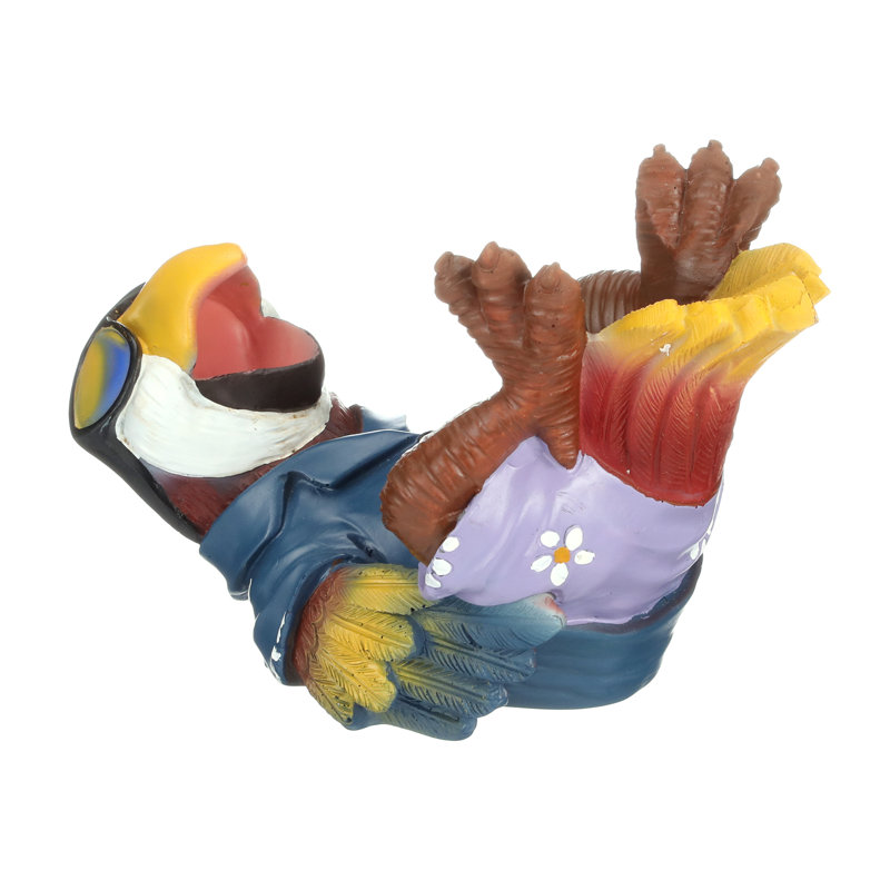 Statue perroquet Tiki compagnon de bière