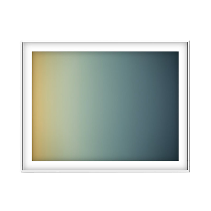 Blue Sunset Print by Francis Augustine, White, 32" H x 48" W x 0.8" D, White Framed Paper