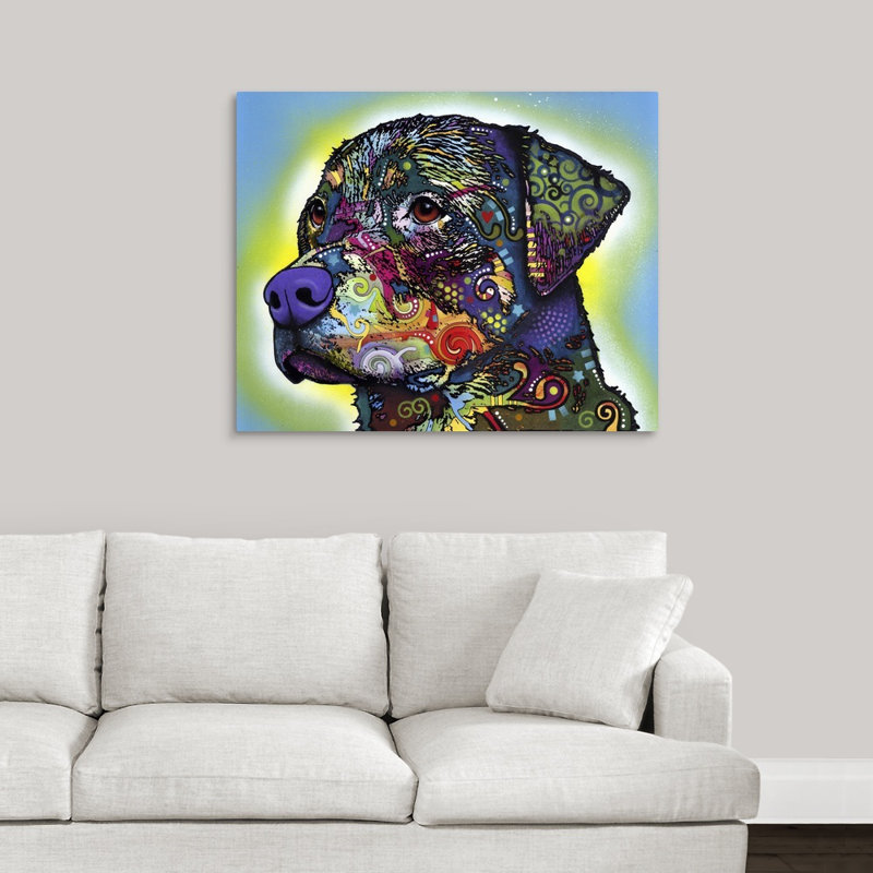 «The Rottweiler» par Dean Russo - impression, Toile, H 8 po x l 10 po x P 1,5 po