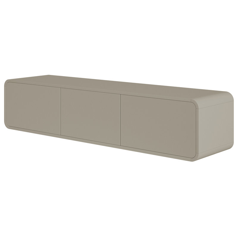 Alphonce 154 cm TV Stand with Three Drawers and Hanging Niche in, Gray Beige