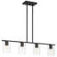 Luminaire suspendu linéaire à DEL Hemma - noir mat