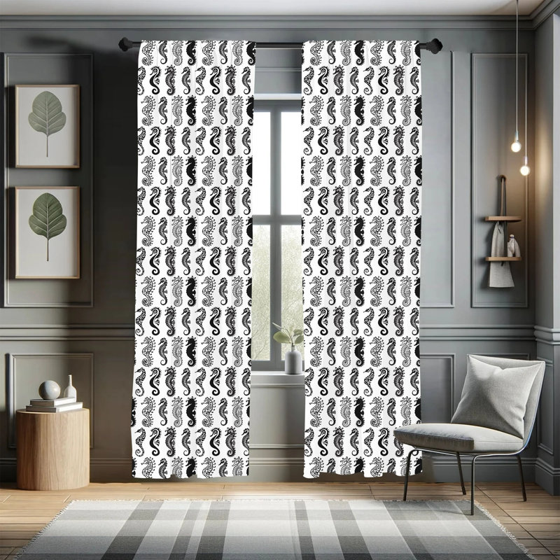 Panneau coulissant semi-diaphane avec passe-tringle Seahorse, 28 po x 63 po