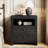 Farmhouse Nightstand with Storage Drawers, Bedside Table with Open Shelf for Bedroom-1402520132-1391562675