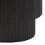 Table d'appoint ronde Mid-Century moderne en bois massif et marbre avec rangement - noir et blanc-129461708