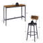 Ensemble de table de bar avec 2 tabourets de bar en polyuréthane avec dossier, brun rustique, L 43,31 po x l 15,75 po x H 35,43 po-1877265971-1877265974
