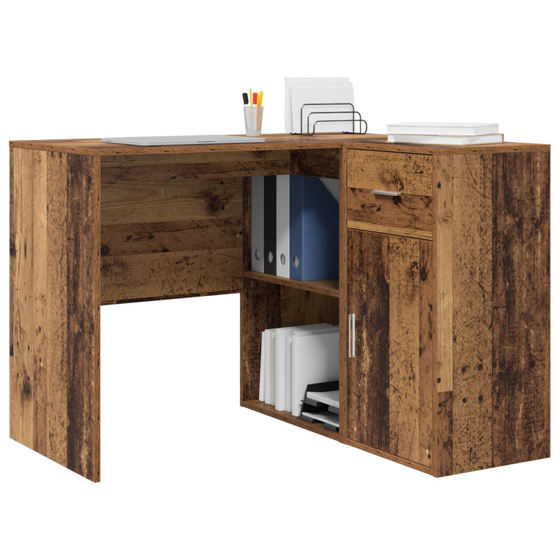 Corner Desk 102X88x75 Cm Engineered Wood, Old Wood