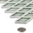 Auvene Grey  Diamond Upcycled Polished & Crackled Glass Mosaic Wall Tile-108488304