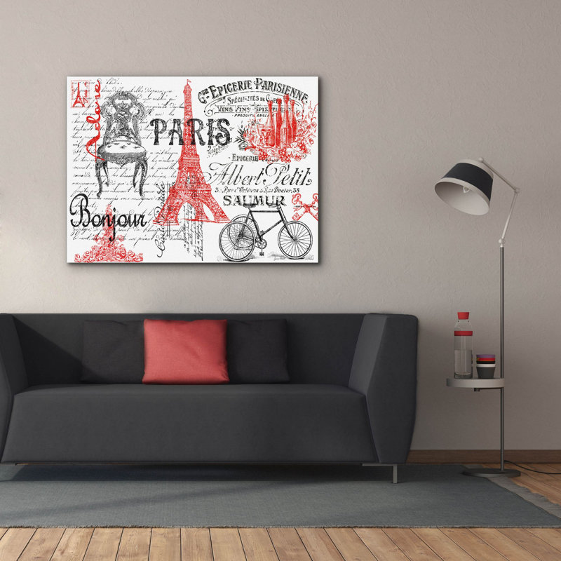 «Paris Tray-2» par Jean Plout, art mural sur toile, 54 po x 40 po, 54"x40"