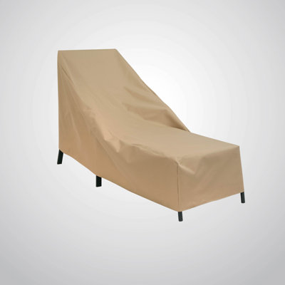 Modern Leisure Basics Patio Chaise Lounge Cover, 76"L x 27"W x 30"H, Khaki