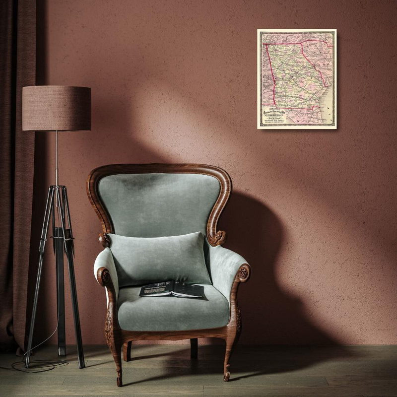 «Breakwater Bay Cram Gallery», art sur toile titre: Georgia, Cram 1875 GAZZ0006, H 18 po x l 15 po