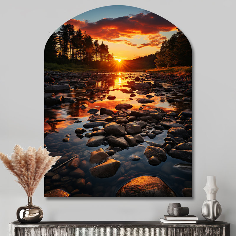 «Kentucky Landscape River», sculpture murale asymétrique en métal Kentucky, H 43 po x l 33 po