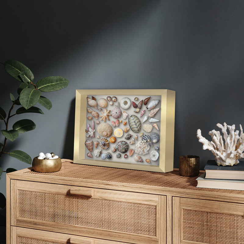 11X14 Shadow Box Frame With Shatter-Resistant Glass - Silhouette Collection - Large Shadow Box Display Case For Tabletop And Wall Display - Gold With Soft Felt Back
