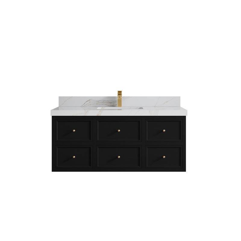 Meuble-lavabo simple 48 po Roswell, Sienne Calacatta